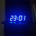 Relógio Usb Digital de Mesa Parede Escritótrio Led Azul