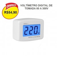 Voltímetro Digital de Tomada 80 a 300v
